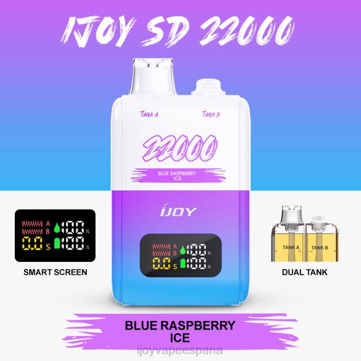 iJOY SD 22000 desechable N2R6149 hielo de frambuesa azul | iJOY Bar Precio